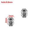 Stainless steel flower spacer beads in silver finish, 3mm diameter with 0.8mm hole - Pumpkin Shaped / 2x3mm (ai-20 Pieces/Pack) / Steel