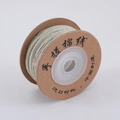 Handcrafted 1.0mm twisted cotton cord in light green and cream on a kraft spool - 30m/Pack (1 Roll/Pack) / Multicolor 06