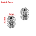 Baroque style 4mm silver pumpkin lantern spacer bead in polished stainless steel for DIY - Pumpkin Shaped / 3.3x4mm (ai-20 Pieces/Pack) / Steel