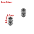 Silver stainless steel pumpkin spacer beads with 0.8mm hole for DIY jewelry making - Lantern Shape / 2.5x2.8mm (ai-20 Pieces/Pack) / Steel