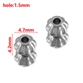 Polished silver stainless steel pumpkin spacer bead for DIY jewelry 4.7mm x 4.2mm - Lantern Shape / 4.2x4.7mm (ai-20 Pieces/Pack) / Steel