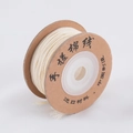 Off-white 1.0mm hand-twisted cotton cord on brown cardboard spool for DIY jewelry making - 30m/Pack (1 Roll/Pack) / Beige