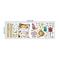 Adesivi murali animali della giungla con elefante e leone formato 90x30cm PVC - Opzione 1