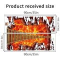 Pegatinas 3D para suelo con puente de cuerda sobre abismo de magma, dos de 90x30cm - Estilo Puente de Lava (KS6657) Dividido 30*90X2 Piezas