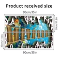 Vinilos de pared 3D mundo marino con peces tropicales y puente de madera 90x30cm - Estilo Mundo Submarino (KS6658) Dividido 30*90X2 Piezas
