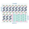 Adesivi murali arcobaleno per cameretta bimbi con motivi di cuori colorati 70x28cm - KSD8827-25X70CMX2 Fogli