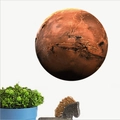 Luminous Mars planet wall sticker with realistic red surface texture for kids room decoration - Mercury 10*10CM