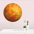 Luminous Venus planet wall sticker with realistic orange texture for kids bedroom decor - Venus 15*15CM