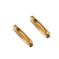 Polished gold stainless steel curved tube connector for DIY jewelry bracelets - Gold Beveled Curved Tube 5x30mm
