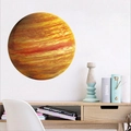 Orange planet wall sticker featuring Jupiter texture for modern home nursery decoration - Jupiter 28*28CM