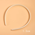Diadema minimalista beige de 1,2 cm de plástico ABS con superficie lisa para manualidades DIY - 1.2cm