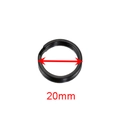 Flat black electroplated metal key ring with 20mm diameter for DIY jewelry making - 20mm