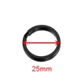 Flat black electroplated 25mm metal split keyring for DIY accessories and keychain use - 25mm