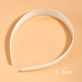 Diadema blanca minimalista de plástico ABS de 2,5 cm de ancho con acabado mate - 2.5cm