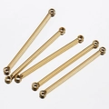 18k gold plated stainless steel dual-hole connecting rods for DIY jewelry making - 20mm / Gold