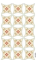 Adesivi per piastrelle autoadesivi con fiori rosso scuro e motivi color crema SK34001 - Floreale Rosso Scuro Base Beige (SK34001)