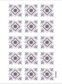15er-Set selbstklebende Fliesenaufkleber im mediterranen Stil in Marineblau und Gold - Marineblau Gold Marmormuster (SK34004)