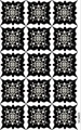 Selbstklebende schwarz-weiße Mandala Bodenfliesen-Sticker Set mit SK34005 Muster - Schwarz Weiß Vintage Mandala (SK34005)