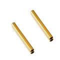 Polished gold stainless steel hollow tube beads for DIY jewelry making accessories - 4x35