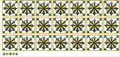 Selbstklebende PVC-Fliesenaufkleber mit mediterranem blau-gelbem Blumenmuster - Blau Gelb Vintage Radiale Blume (SK36014)