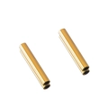 Polished hollow gold stainless steel cylindrical tubes for DIY jewelry making - 4x25