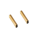 Polished golden stainless steel slender tube bead for DIY jewelry making - 2.0x10