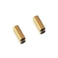 Polished gold stainless steel double hollow cylinder tubes for DIY jewelry making - 2.0x5
