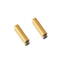 Polished gold stainless steel cylindrical tube beads for DIY jewelry making - 2.5x20