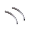 Bright silver curved hollow stainless steel metal tubes for DIY jewelry making - Steel Color Round Curved Tube 2.5x35mm