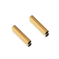 Polished gold multi-strand slide tube clasp for layered jewelry necklaces and bracelets - 2.0x8
