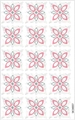 Fliesenaufkleber SK34007 mit rosa Blumenmuster und Marmortextur für die Bodendekoration - Rosa Blau Symmetrisches Muster (SK34007)