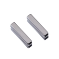 Polierte silberne Edelstahl-Rechteck-Hohlrohr-Schiebeperlen für DIY-Schmuckherstellung - Stahl Vierkantrohr 5*5*20mm