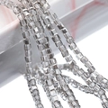 Strang aus rauchgrauen facettierten 2mm Kristallglasperlen für DIY-Schmuckherstellung - Ca. 180 Stk./Strang / Transparentes Grau
