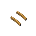 Polished gold stainless steel curved tube spacers for DIY jewelry making and necklace crafts - Gold Round Curved Tube 2.5x15mm