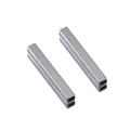 Polierte Edelstahl-Vierkantperlen in Silber für DIY-Schmuckherstellung und Handwerksprojekte - Stahl Vierkantrohr 4*4*30mm