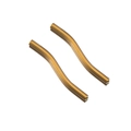 DIY curved hollow tube connector in matte gold finish for handmade jewelry bracelets - Gold S-Shaped Curved Tube 2.0x25mm