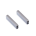 Polierte silberne Edelstahl Rechteckperle für DIY Schmuckherstellung Zubehör - Stahl Vierkantrohr 4*4*20mm