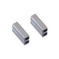 Polierte silberne Edelstahl Rechteck-Hohlperlen für die Schmuckherstellung DIY - Stahl Vierkantrohr 4*4*15mm