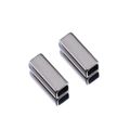 Polierte silberne Edelstahl-Rechteckperlen für die DIY-Schmuckherstellung - Stahl Vierkantrohr 4*4*10mm