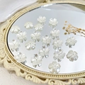 DIY Sakura bloemkraal afstandhouders in mat parelwit voor sieraden maken - Vijf-blaadjes Bloem Stijl