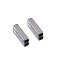 Polierte rechteckige Hohlperlen aus Edelstahl in Silber für DIY-Schmuckherstellung - Stahl Vierkantrohr 3*3*10mm