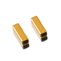 Polished gold stainless steel hollow rectangular tube bead for DIY jewelry making - 5x5x15