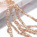 Facettierte Champagner-Bernstein-Glasperlen 2x2mm für DIY-Schmuckarmbänder - Ca. 180 Stk./Strang / Goldener Bernstein