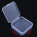 Scatola quadrata in plastica PP trasparente 6,5 cm con coperchio per gioielli e minuterie - 6.5x6.5x2cm