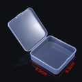 Transparent PP plastic square storage box with flip lid, 8.5x8.5cm size for small jewelry - 8.5x8.5x2.5cm
