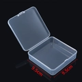 Transparent PP square storage box with lid for jewelry and parts, sized 9.5x9.5cm - 9.5x9.5x2.8cm
