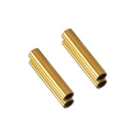 Polished gold stainless steel cylindrical tube beads for DIY jewelry making and crafts - 3x15