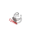 Silver hollow ring base for DIY jewelry with 12mm round tray for gemstone mounting - Steel Round (12mm)