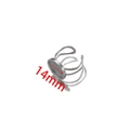 Silver stainless steel 14mm round ring base for DIY jewelry with multi-layer hollow band - Steel Round (14mm)