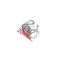 Adjustable silver stainless steel ring base with 20mm round bezel tray for DIY jewelry - Steel Round (20mm)